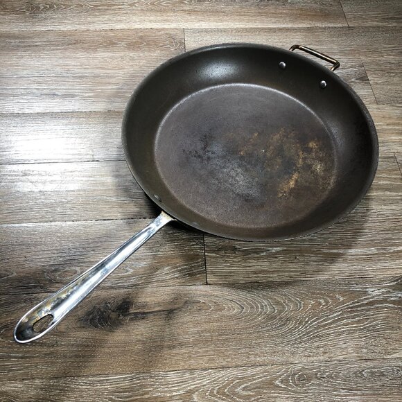 All Clad Metalcrafters Stainless Steel Non Stick 14" Frying Pan Skillet Large - Picture 10 of 10